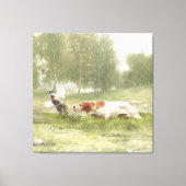 Pheasant Hunting met Pointer Canvas Afdruk (Voorkant)