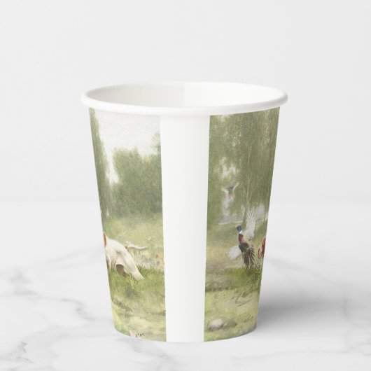 Pheasant Hunting met Pointer Papieren Bekers (Links)
