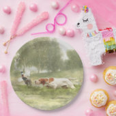 Pheasant Hunting met Pointer Papieren Bordje (Feest)