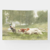 Pheasant Hunting met Pointer Spandoek (Horizontaal)