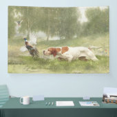 Pheasant Hunting met Pointer Spandoek (Beurs)