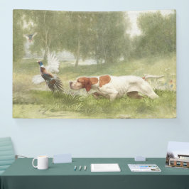 Pheasant Hunting met Pointer Spandoek