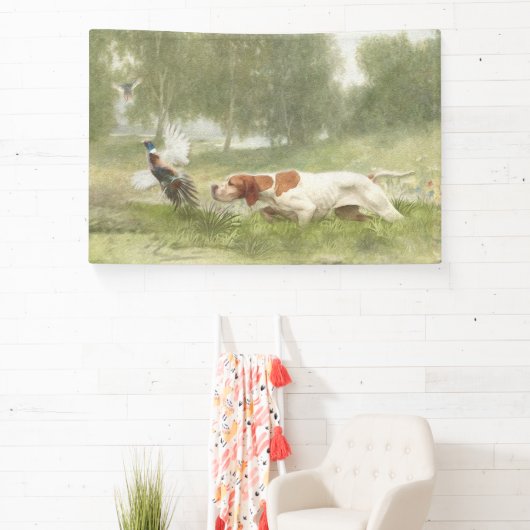 Pheasant Hunting met Pointer Spandoek (Insitu)