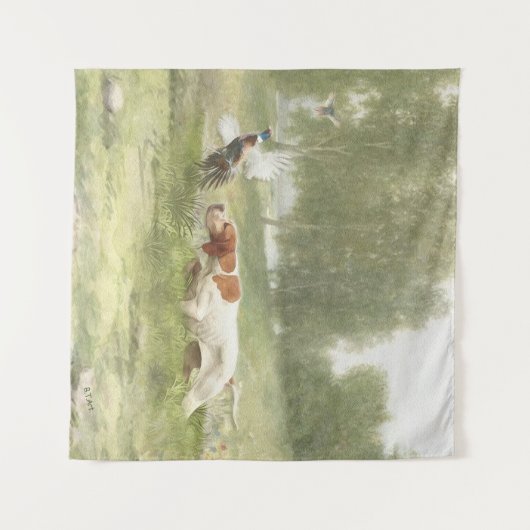 Pheasant Hunting met Pointer Wandkleed (Voorkant (horizontaal))