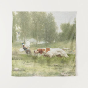 Pheasant Hunting met Pointer Wandkleed
