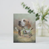 Pheasant Hunting met pointers, kunst Briefkaart (Staand voorkant)