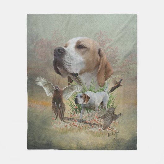 Pheasant Hunting met pointers, kunst Fleece Deken (Voorkant)