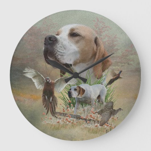 Pheasant Hunting met pointers, kunst Grote Klok (Voorkant)