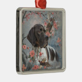 Pheasant Hunting met pointers, kunst Metalen Ornament (Rechts)