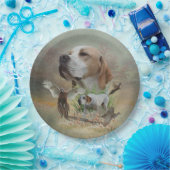 Pheasant Hunting met pointers, kunst Papieren Bordje (Feest)