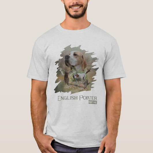Pheasant Hunting met pointers, kunst T-shirt (Voorkant)