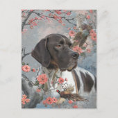 Pheasant Hunting met wijzers, Art Briefkaart (Voorkant)