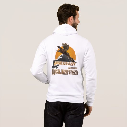 Pheasant Hunting onbeperkt Hoodie (Achterkant volledig)