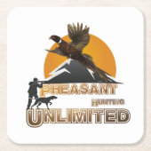 Pheasant Hunting onbeperkt Kartonnen Onderzetters (Voorkant)