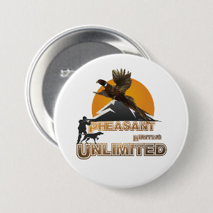 Pheasant Hunting onbeperkt Ronde Button 7,6 Cm