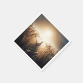 Pheasant in een tarweveld servet (Hoek)