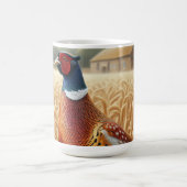 Pheasant in Gouden Tarweveld met Boerderij Koffiemok (Center)