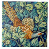 Pheasant in het bos, William Morris Tegeltje (Voorkant)