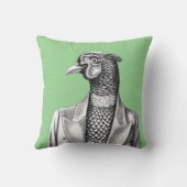 Pheasant in Smart Jacket (Moegi) Kussen (Achterkant)