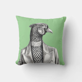 Pheasant in Smart Jacket (Moegi) Kussen