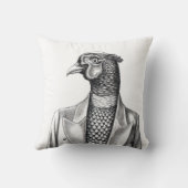 Pheasant in Smart Jacket (Sneeuw) Kussen (Achterkant)