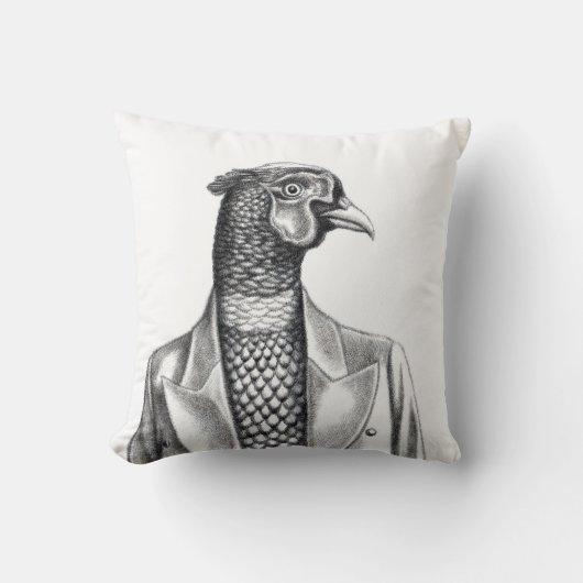 Pheasant in Smart Jacket (Sneeuw) Kussen (Voorkant)