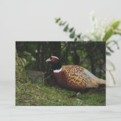 Pheasant Invitation Kaart (Staand voorkant)