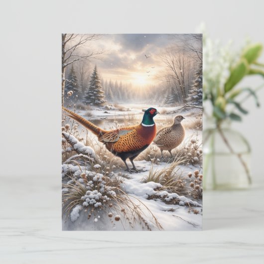 Pheasant  kaart (Staand voorkant)