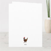 Pheasant looking festive Christmas card Kaart (Achterkant)