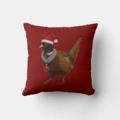 Pheasant looking festive Christmas Kussen (Achterkant)