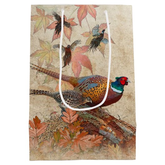 Pheasant Medium Gift Bag Medium Cadeauzakje (Achterkant)