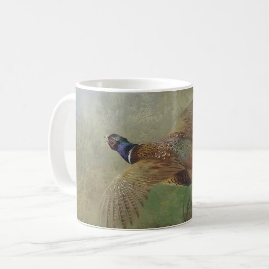 Pheasant met ringnevel van Archibald Thorburn Koffiemok (Voorkant links)