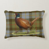 Pheasant on Tartan / Tweed Cushion Home Decor Accent Kussen (Voorkant)
