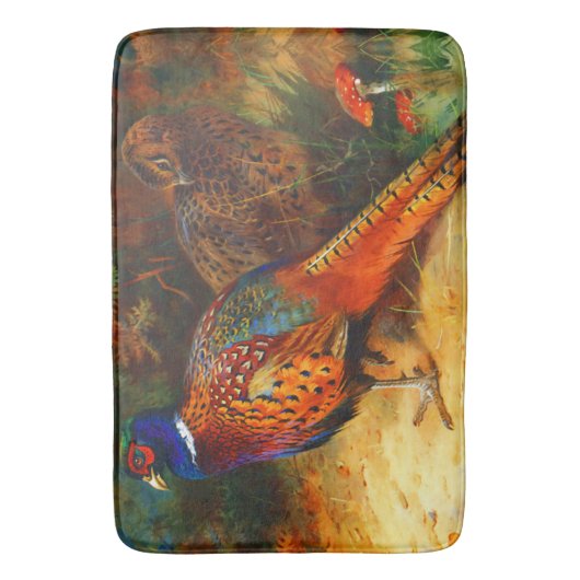 Pheasant Paar Large Bath Mat (Voorkant Verticaal)
