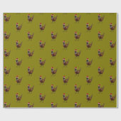 Pheasant pattern Christmas gift wrapping paper Cadeaupapier (Vlak)