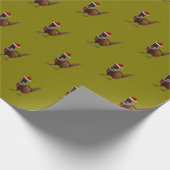 Pheasant pattern Christmas gift wrapping paper Cadeaupapier (Hoek)