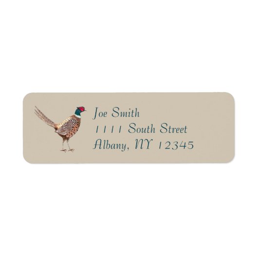 Pheasant return address labels (Voorkant)