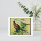 Pheasant Ridge Apple Crate Label Briefkaart (Staand voorkant)