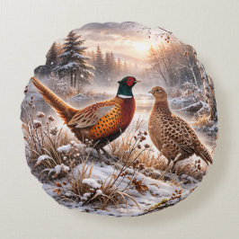 Pheasant  rond kussen