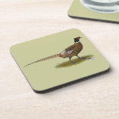 Pheasant Rooster Bier Onderzetter (Linkerzijde)