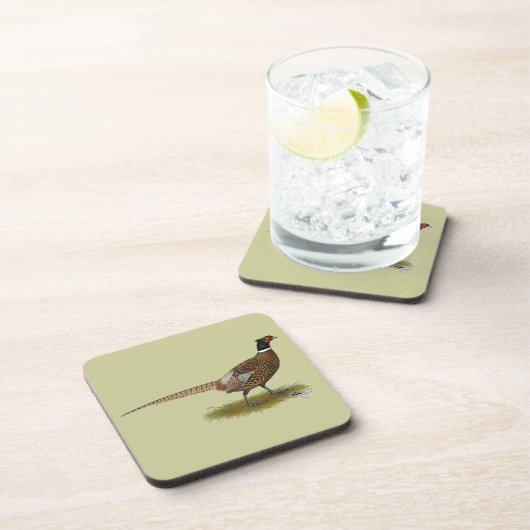 Pheasant Rooster Bier Onderzetter (Rechterzijde)