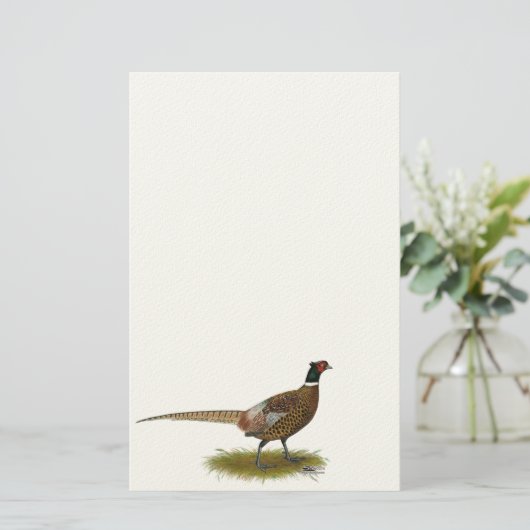 Pheasant Rooster Briefpapier (Staand voorkant)