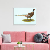 Pheasant Rooster Canvas Afdruk (Insitu (Woonkamer))
