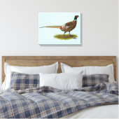 Pheasant Rooster Canvas Afdruk (Insitu (Slaapkamer))