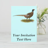 Pheasant Rooster Kaart (Staand voorkant)