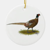 Pheasant Rooster Keramisch Ornament (Voorkant)