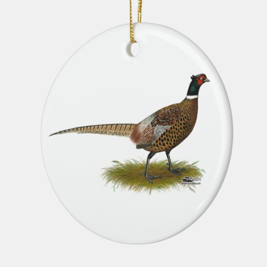 Pheasant Rooster Keramisch Ornament (Links)