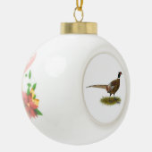 Pheasant Rooster Keramische Bal Ornament (Links)