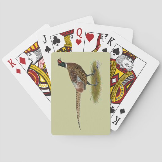 Pheasant Rooster Pokerkaarten (Achterkant)