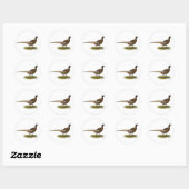 Pheasant Rooster Ronde Sticker (Vel)